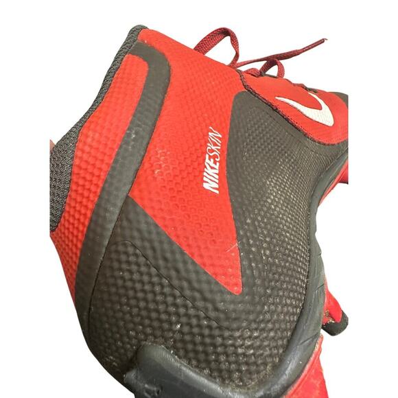 Nike 12.5 Men Red Black Alpha Pro 2 TD Bred Cleat Football Sport Field Grass - Picture 10 of 15